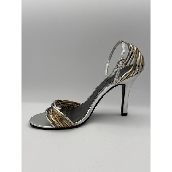 Chinese Laundry Womens Metallic Strappy High Heels Size 7M - Picture 4 of 6